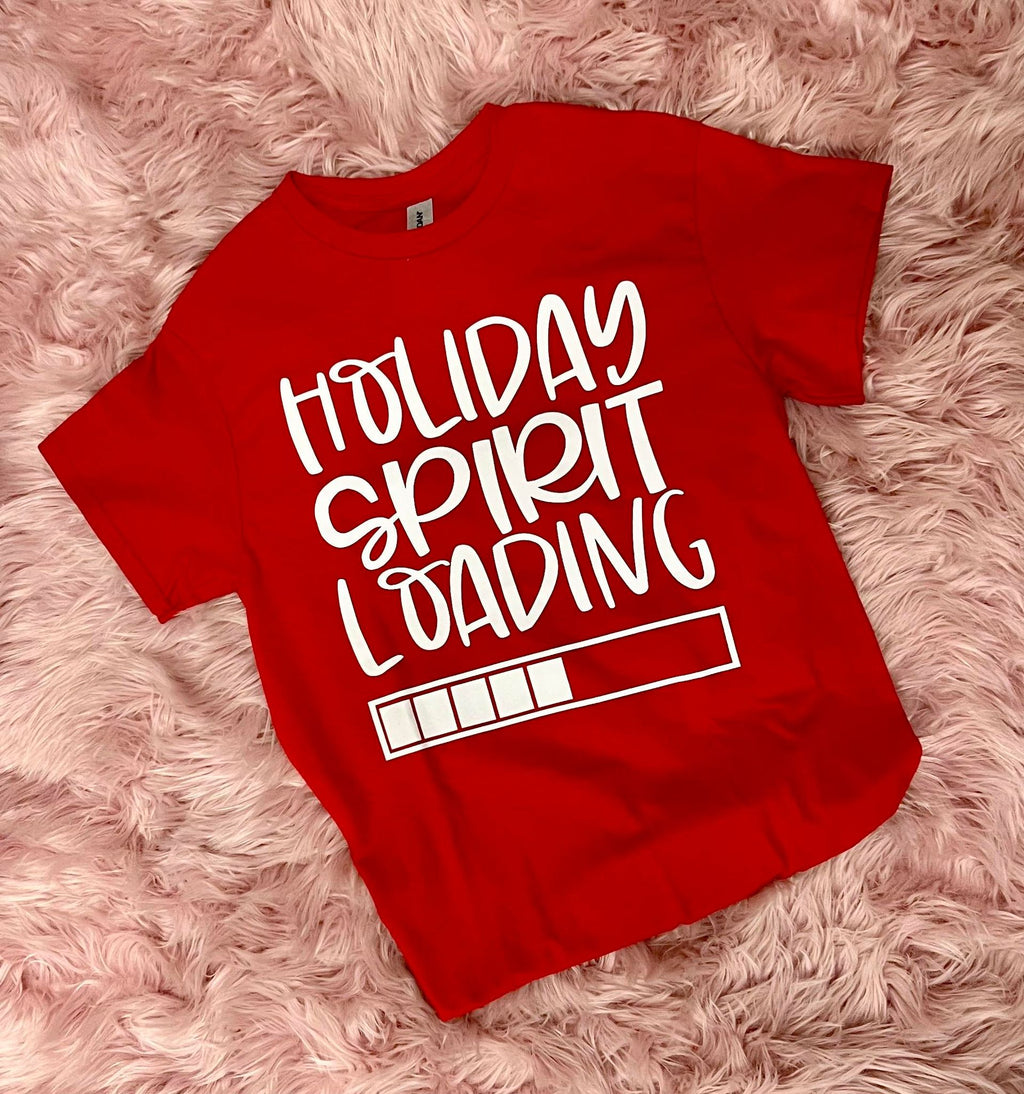Women's Christmas Holiday Spirit Loading Graphic Tee Shirt - EveryNest