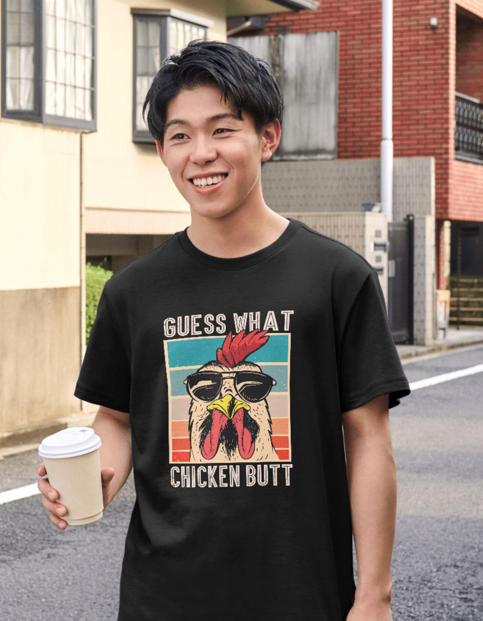 Men's Guess What Chicken Butt Tee Shirt - EveryNest