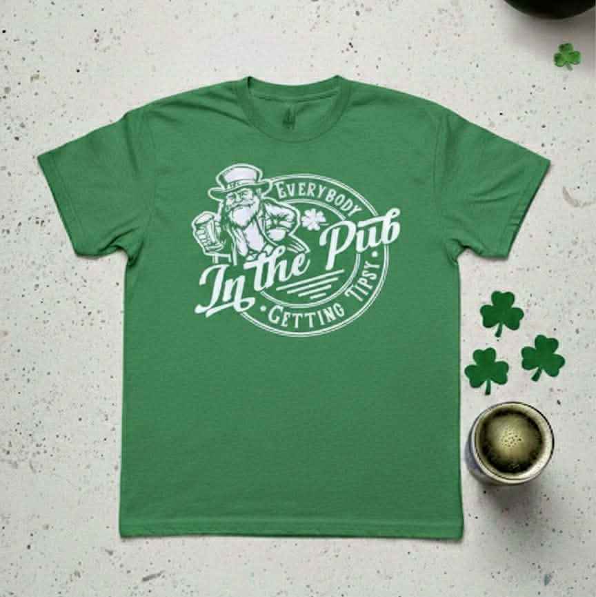 Men’s Handmade “Everybody in the Pub Getting Tipsy” St. Patrick’s Day Tee