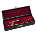 Brass Trombone Ornament with Case