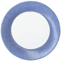Linen Border Paper Salad Plates in Blue II - 8 Per Package