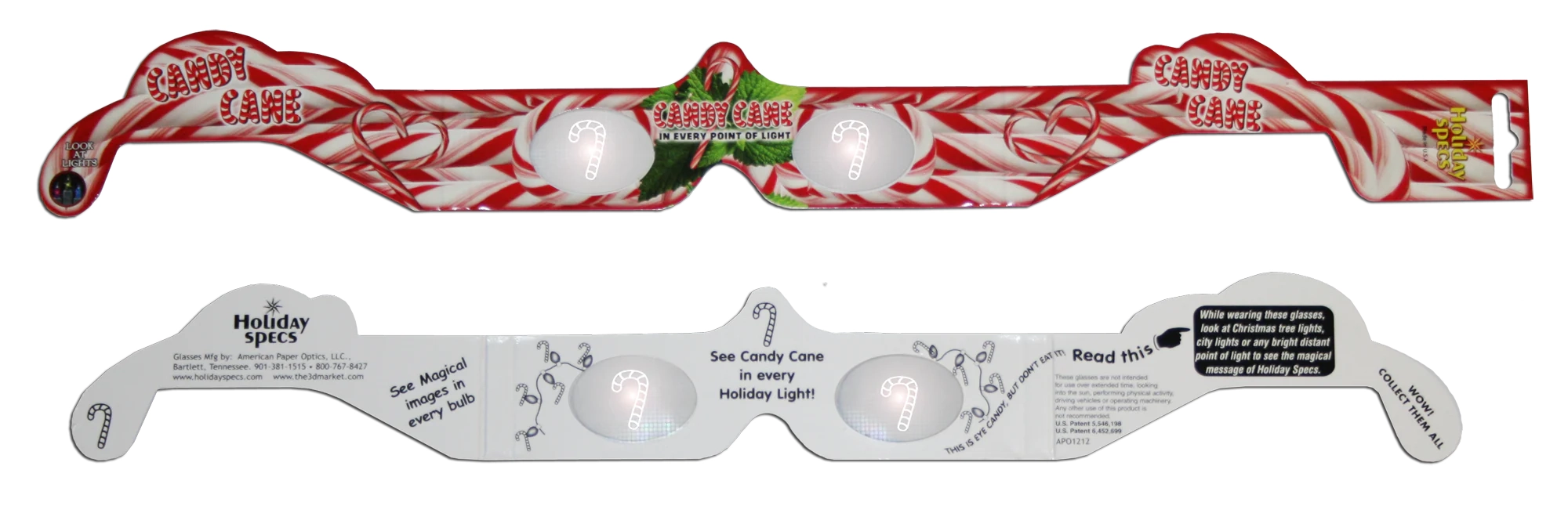 3D Glasses - Candy Cane