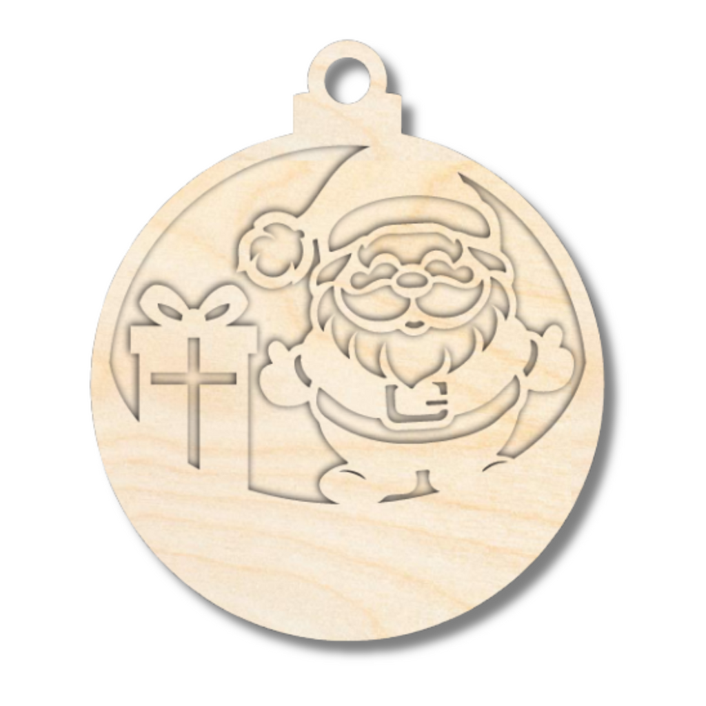 Unfinished Wood Layered Christmas Character Ornaments | 2 Piece | 5" Tall | 1/8" Wood | Wood Craft DIY