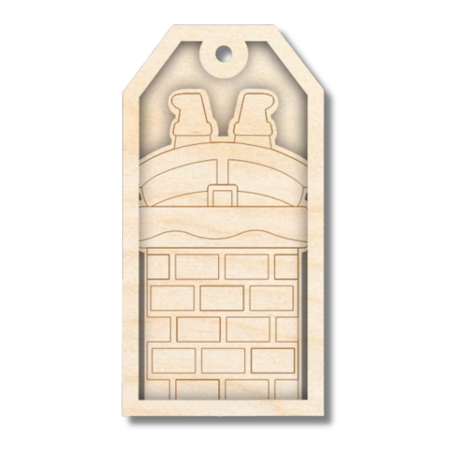 Unfinished Wood Layered Christmas Gift Tags | 14 Options | 3 Piece | 4"-6" Tall | 1/8" Wood | Wood Craft DIY