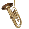 Brass Euphonium Ornament with Case