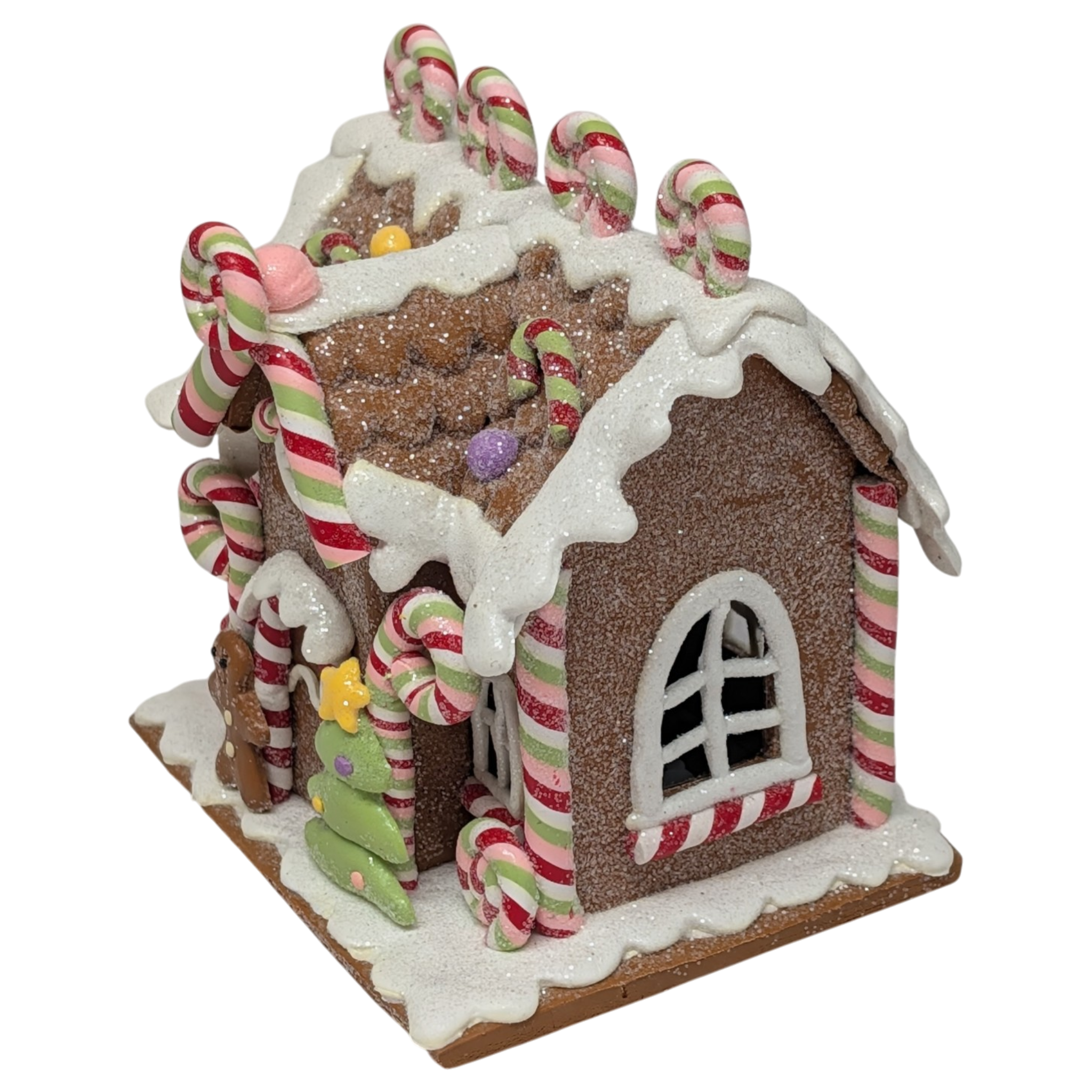 Lighted Mini Gingerbread House - 4.5 inch - Pinwheel