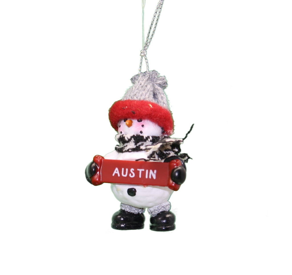Cozy Snowman Ornament (Letters A - F) -
