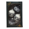 Krebs Value Glass Ornament 4 pack - Nordic Snowflakes