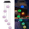 Sea Urchin Solar Light Wind Chime - LED Color Changing Decorative Hanging Lights