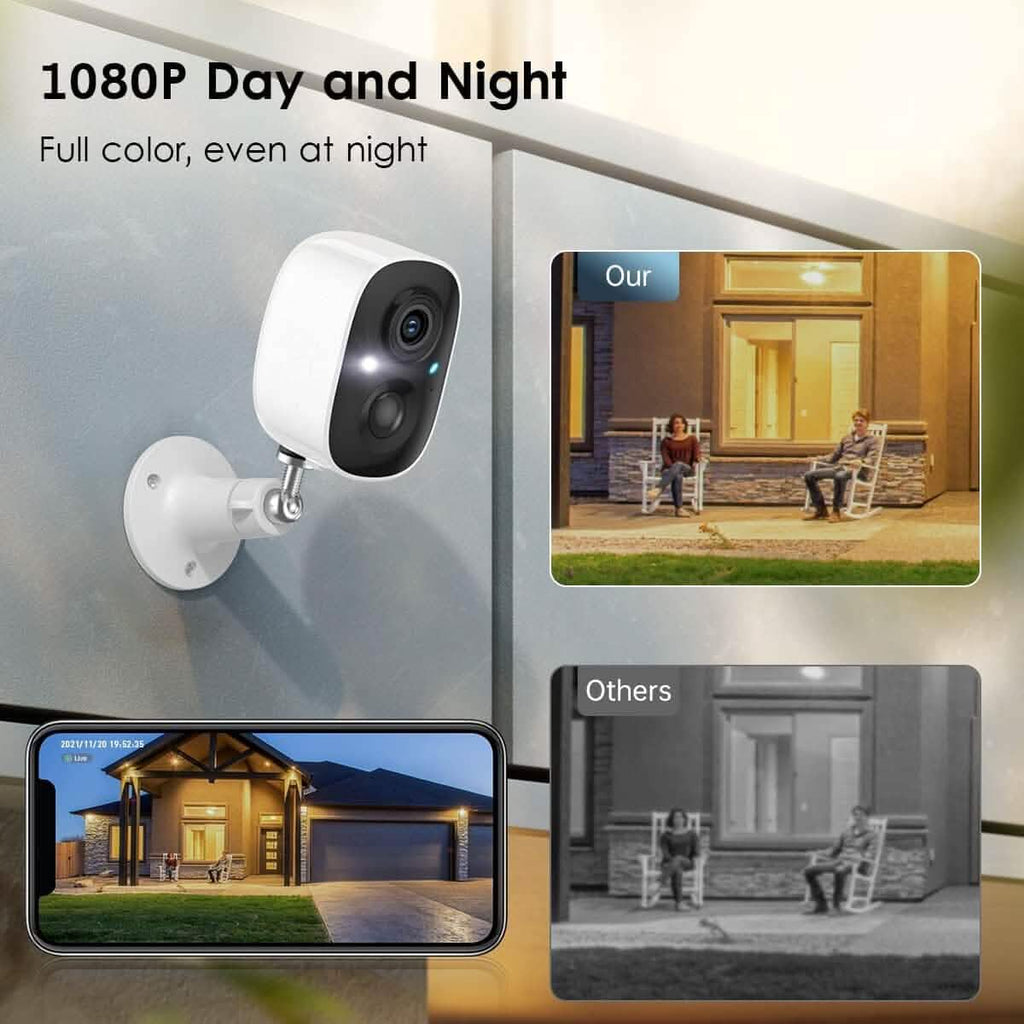 Security Camera Wireless Outdoor, 2-Way Talk Battery Powered Wi-Fi Camera  (Refurbished)
