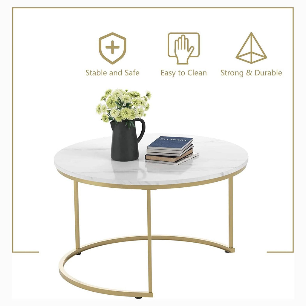 Set of 2: Modern Nesting Side Coffee Tables