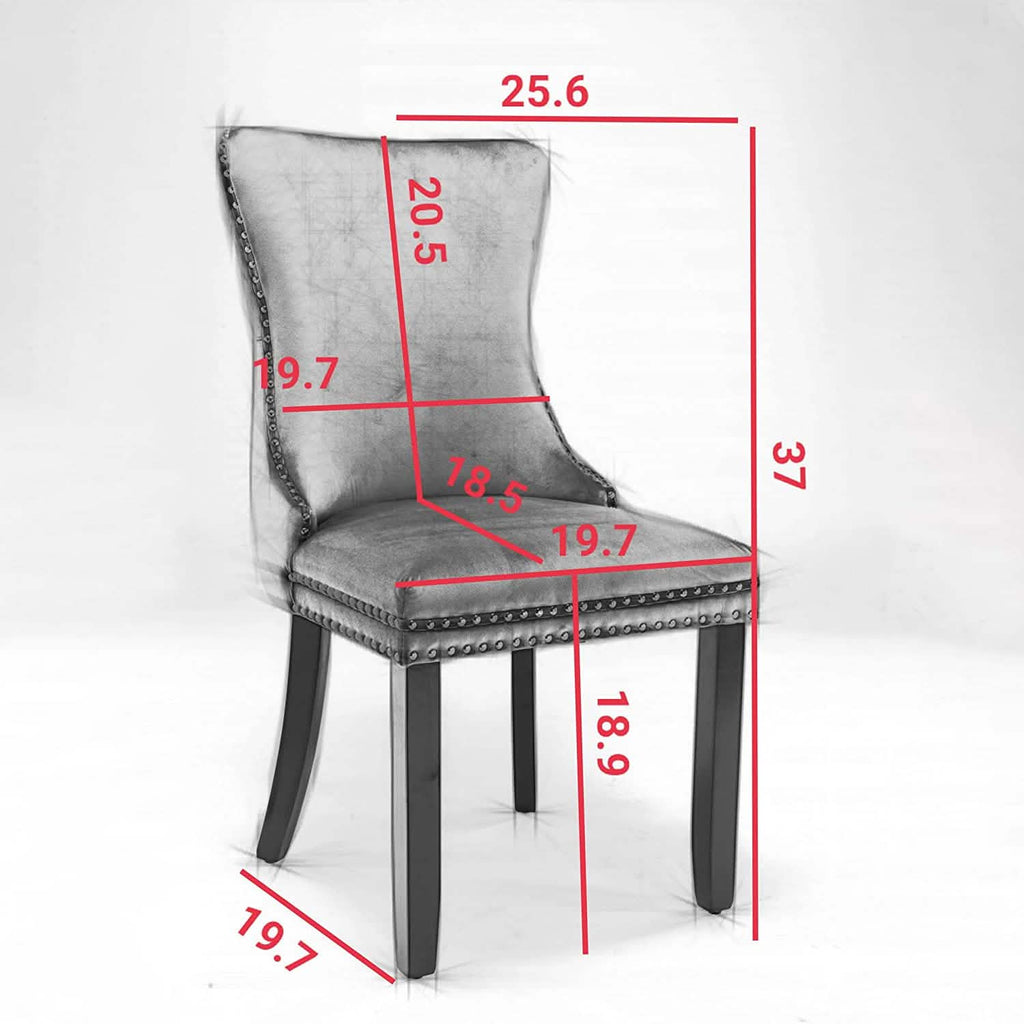 Set of 2: Upholstered Dining Chairs