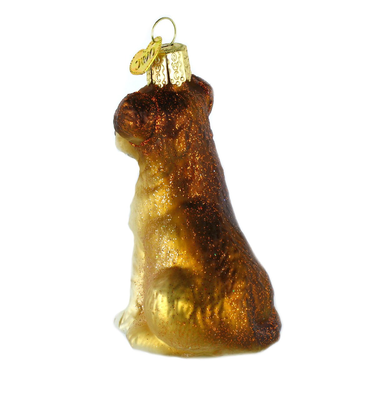 Shepherd Puppy Glass Ornament