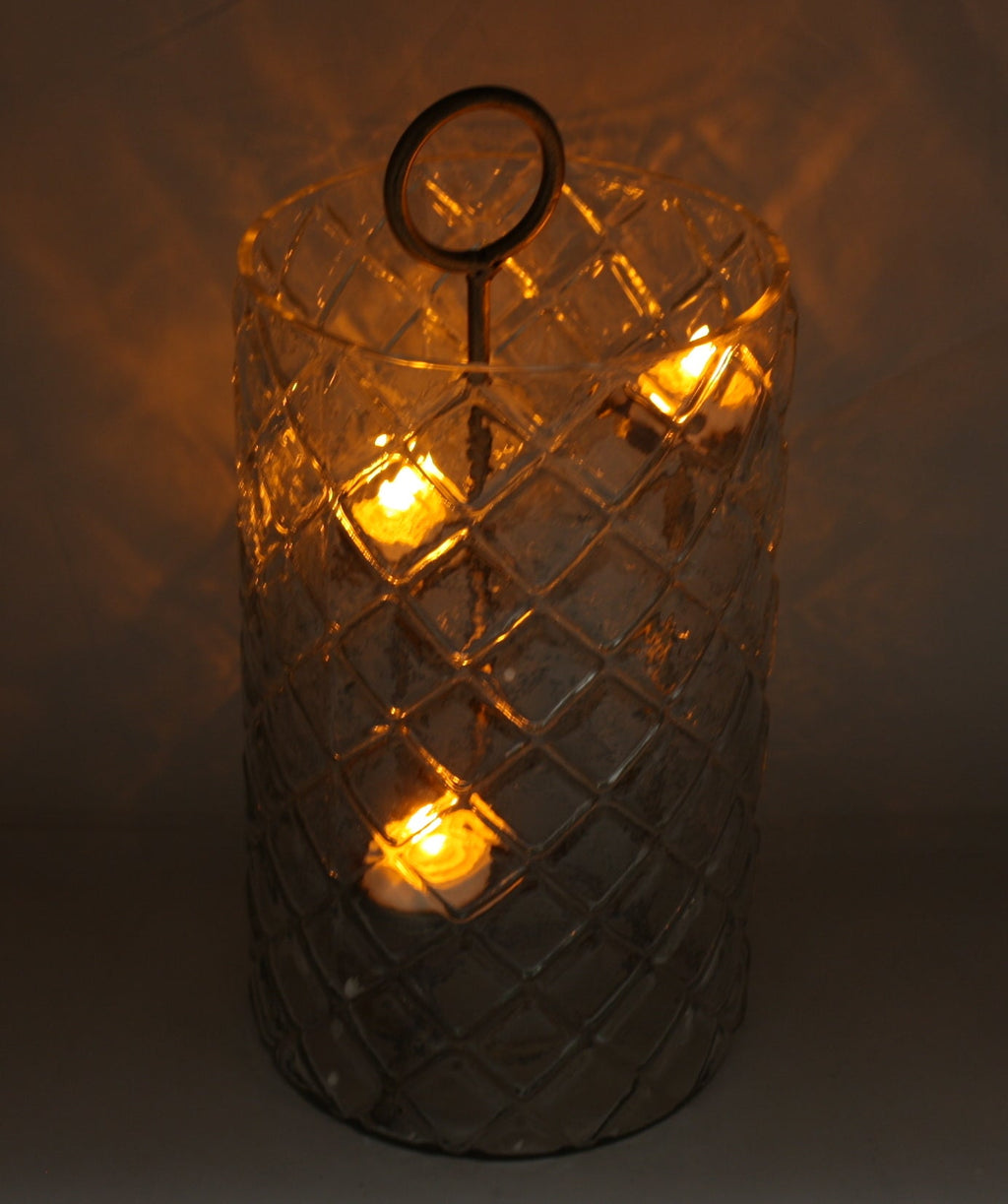 3 Level Glass Gold Candle Holder