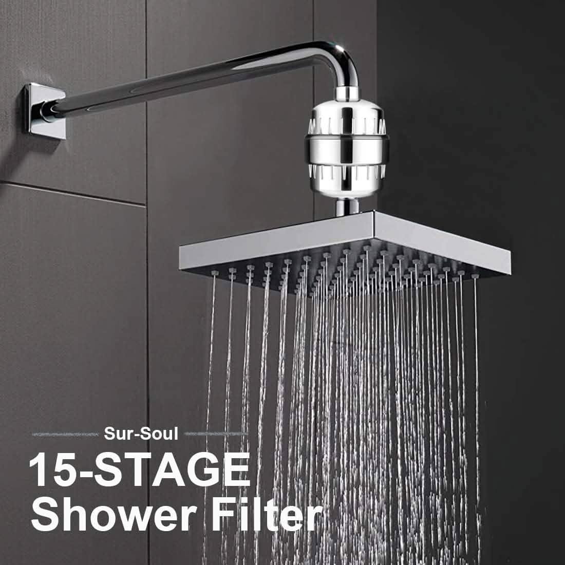 Shower Filter, Upgrade 15 Stage Shower Water Filter with Vitamin C for Hard Water
