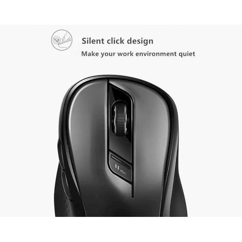 Silent Laptop Wireless Mouse Adjustable DPI Stylish Easy Switch Bluetooth 2.4GHz Mouse For Computer