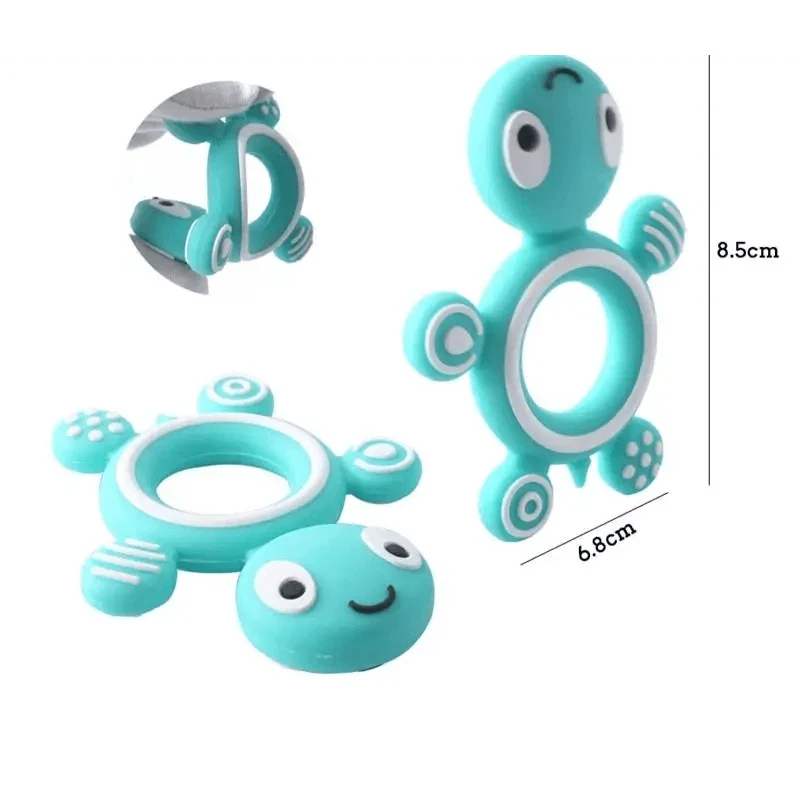 Silicone Baby Teethers Turtle 1PC Food Grade Animal Silicone Tiny Rod Children's Goods Nurse Gift Baby Teether Toys Bite Bites