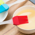 Silicone Basting Brush Pastry Barbecue Oil Brushes Baking Bakeware Bread BBQ Brush for Kitchen Cooking Random Color Silicone Oil Brush and Spatula Cake Bake Barbeque Pastry Brushes Heat Resistant BBQ Accessories