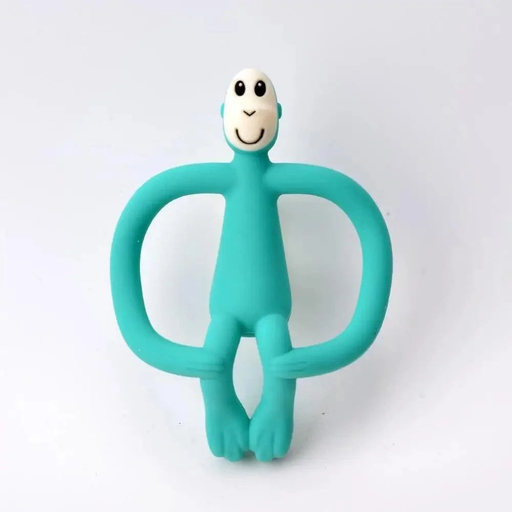 Silicone Cartoon Monkey Toddler Molar Teeth Pain Relief Tool Kids Teether  Teething Beads Baby Shower Gift