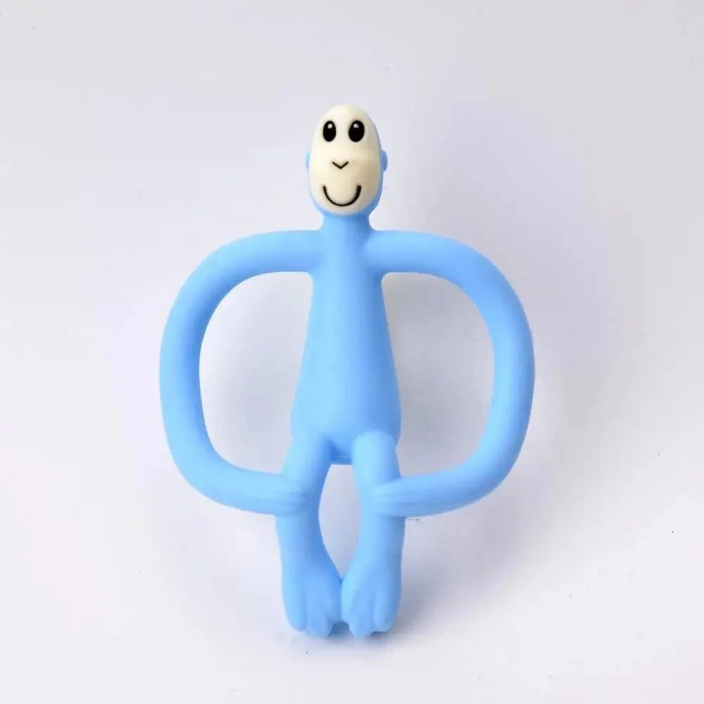 Silicone Cartoon Monkey Toddler Molar Teeth Pain Relief Tool Kids Teether  Teething Beads Baby Shower Gift