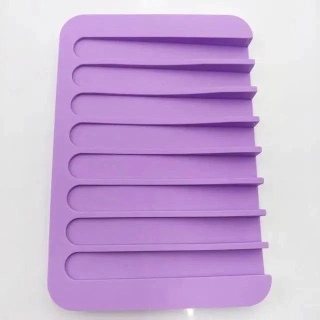 Silicone Soap Holder Flexible Soap Dish Plate Holder Tray Soapbox Container Storage For Bathroom Kitchen Soap Dish for Shower Waterfall Soap Holder Soap Tray Soap Saver Drainer Flexible Silicone for Shower Bathroom Kitchen Counter Top Keep Soap Bars Dry