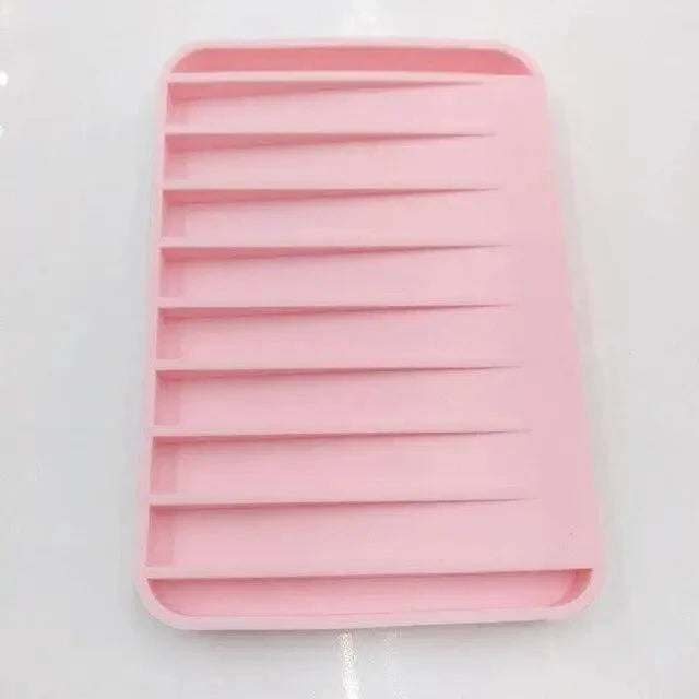 Silicone Soap Holder Flexible Soap Dish Plate Holder Tray Soapbox Container Storage For Bathroom Kitchen Soap Dish for Shower Waterfall Soap Holder Soap Tray Soap Saver Drainer Flexible Silicone for Shower Bathroom Kitchen Counter Top Keep Soap Bars Dry