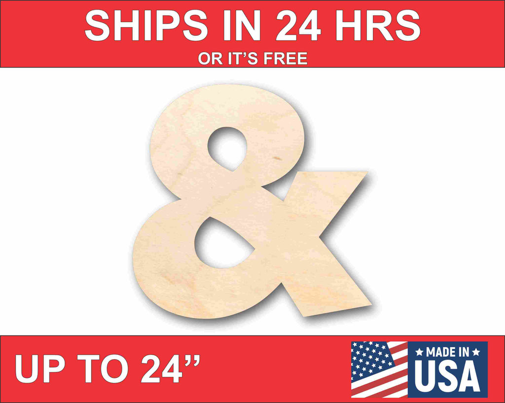 Unfinished Wood Block Symbol And - Craft - up to 46" DIY