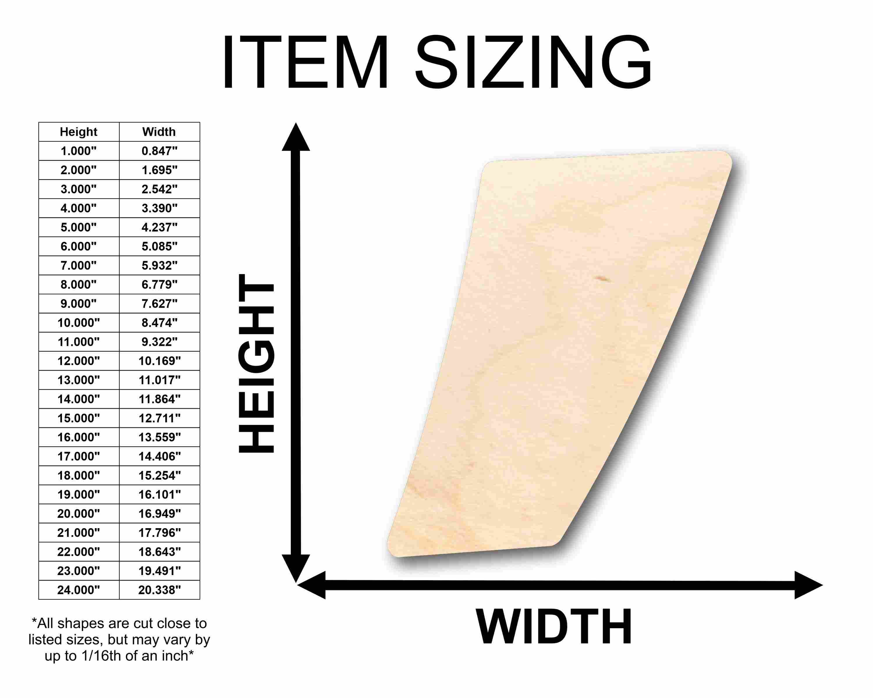 Unfinished Wood Block Symbol Comma - Craft - up to 46" DIY