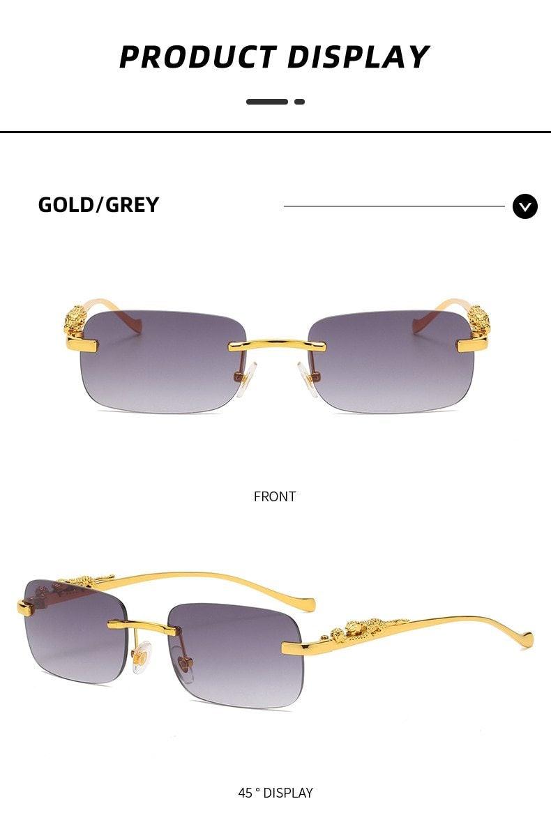 Simple Design Stylish Fashionable Sunglasses Vintage Square Shape Sunglasses For Women & Men New Luxury Design Popular Travel Driving Metal Frame Sun Glasses Anti Blue Light Summer Eyeglasses