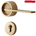 Simple Golden Split Lock Zinc Alloy Indoor Wooden Door Lock Magnetic Mute Bedroom Door Lock Universal Handle Lock Key Pin For Bedroom Bathroom Interior Privacy Door