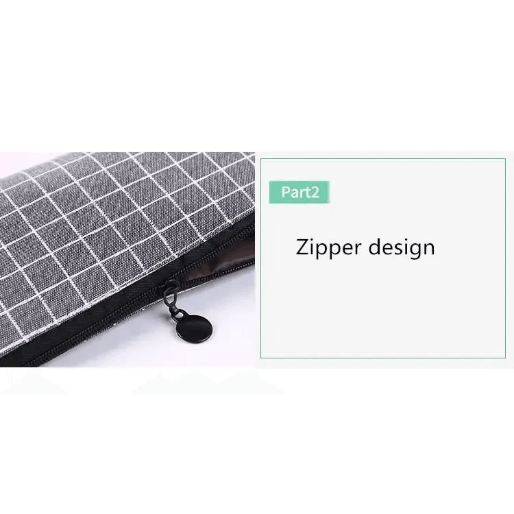 Simple Striped Color Design Pencil Cases For Students Retro Large Capacity Stationery School Pouch