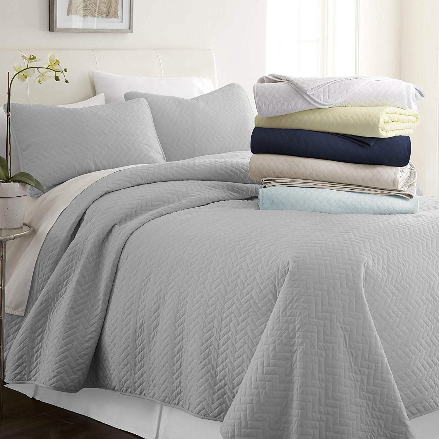 Simply Soft Quilted Coverlet Set - Assorted Styles