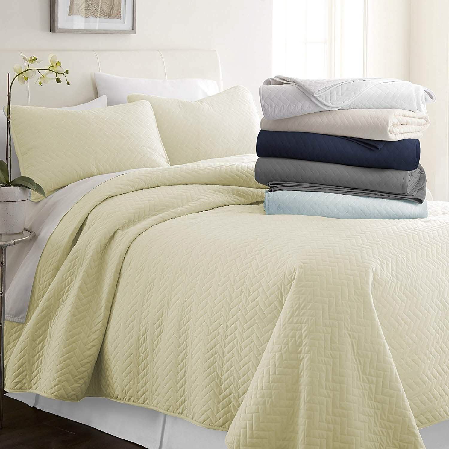 Simply Soft Quilted Coverlet Set - Assorted Styles