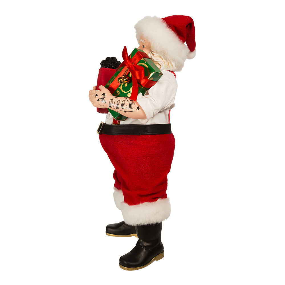 Fabriché Tattoo Santa With Gift Box