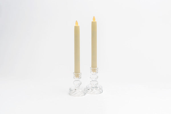 Swirl Glass Taper Holder - 4.5 Inch