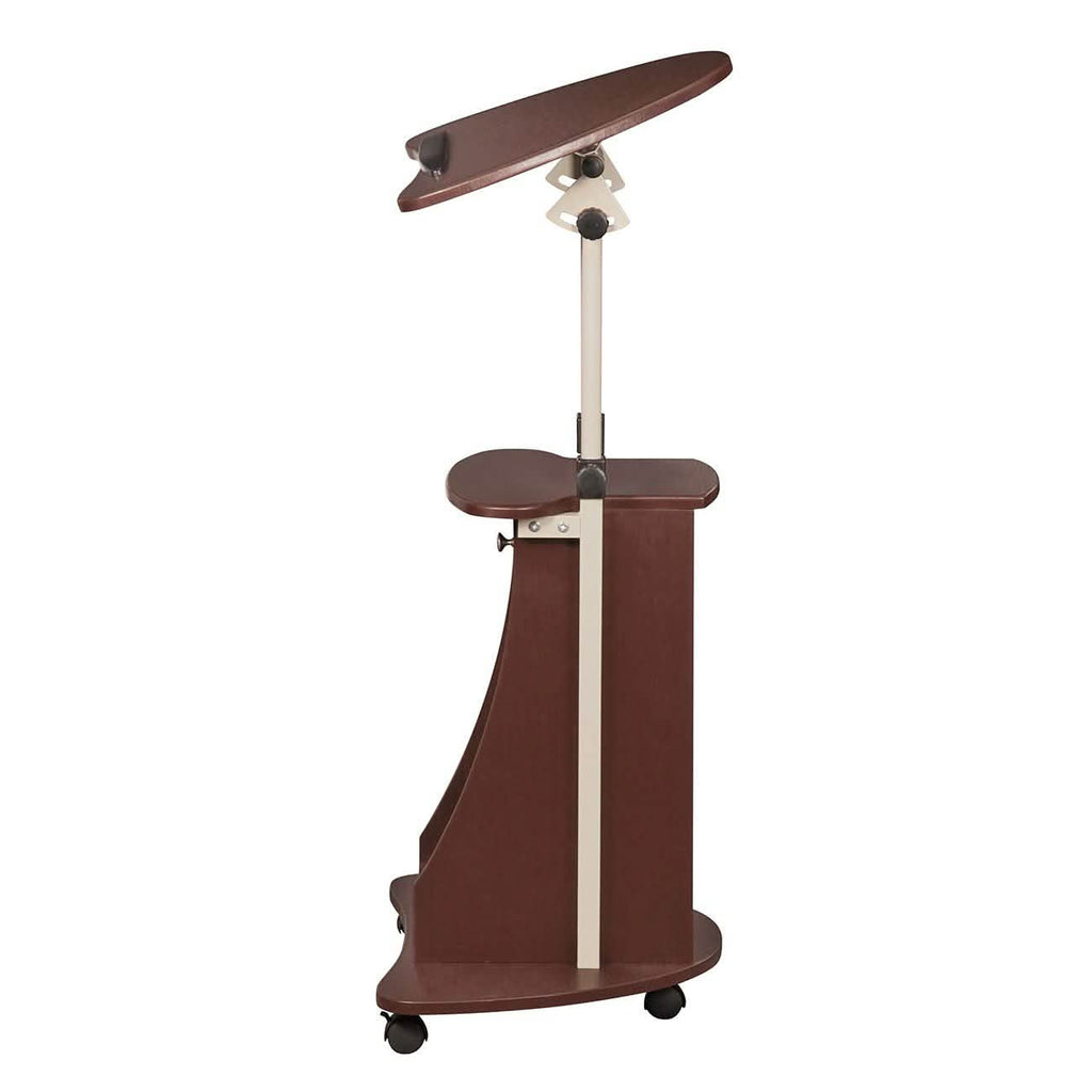 Sit-to-Stand Rolling Adjustable Laptop Cart with Storage