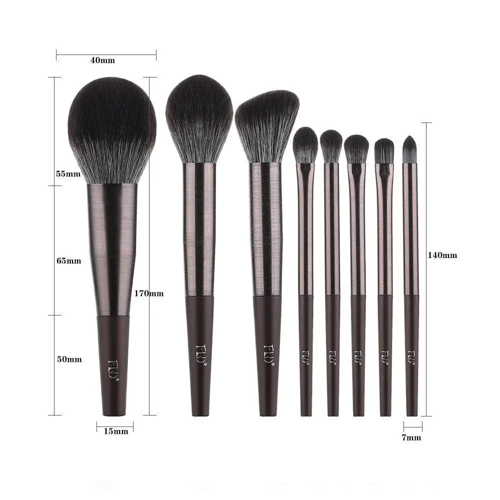 Sizzling 11/8pcs Natural Hair Green Makeup Brushes Foundation Powder Eyeshadow Eyebrow Brush Set Profesional Cosmetic Tool