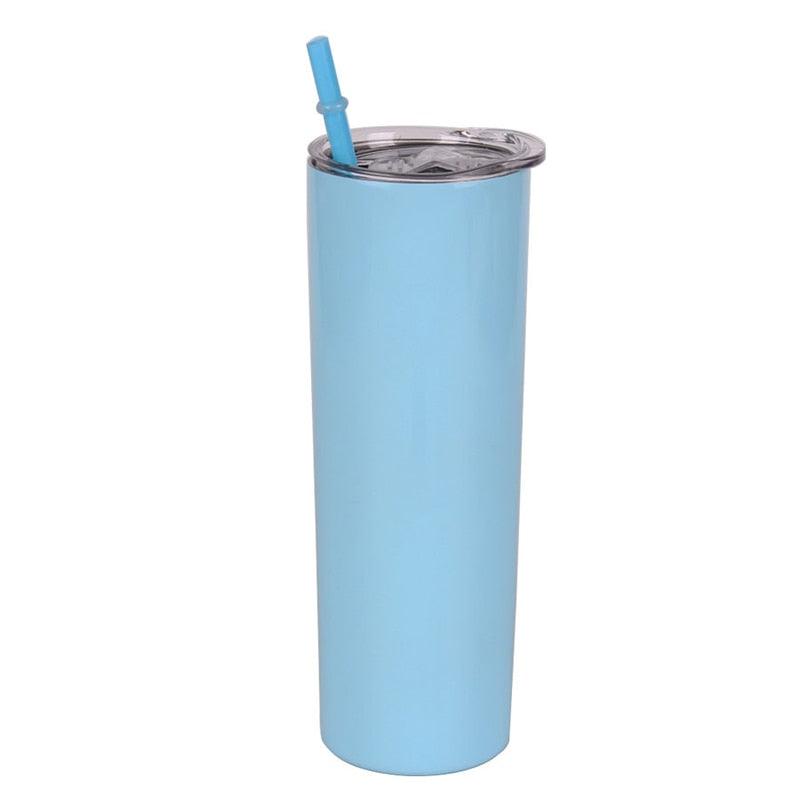 Skinny  Stainless Steel Thermos Water Bottle With Straw Insulated Cup Sealed Lid Colored Bachelorette Party  Double Wall Vacuum Insulated Tumbler Cup Reusable Slim Travel Mug with Cleaning Brush for Coffee Cold Hot Drinks