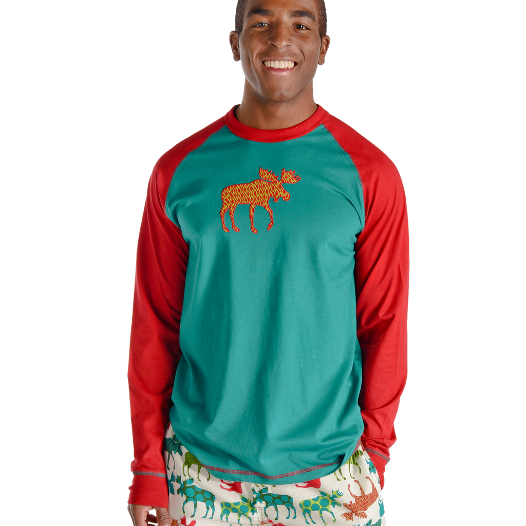 Pattern Moose Long Sleeve Tee - X-Small