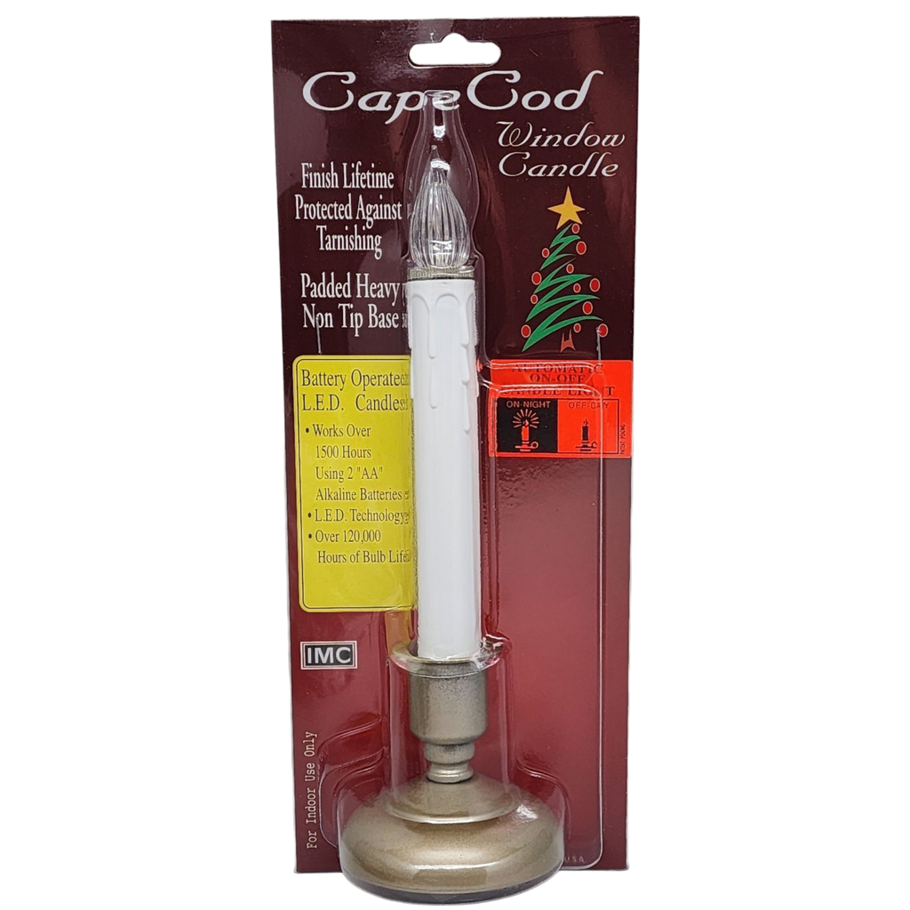Cape Cod LED Window Candle - Pewter