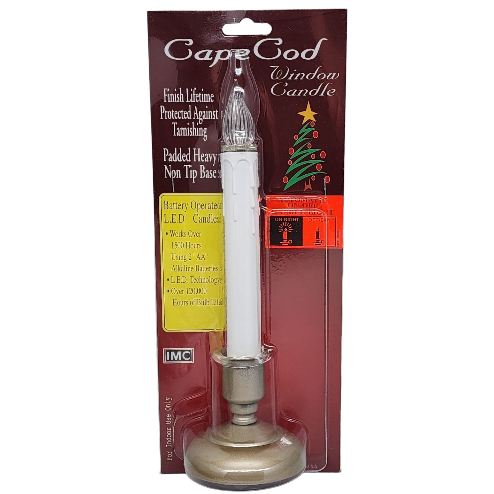 Cape Cod LED Window Candle - Pewter