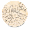 Unfinished Wood Let It Snow Door Sign Kit | Wood Craft Cutouts | 1/4" Thick |