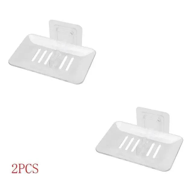Soap Dish Suction Cup Soap Dish Soap Dish for Bathroom Case Soap Box Dish Storage Plate Drain Soap Box Soap Holder Transparent Soap Dish Drainer Tray - Suction Cup Soap Dish Holder Wall Mounted for Bathroom Shower