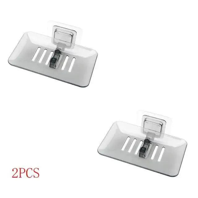 Soap Dish Suction Cup Soap Dish Soap Dish for Bathroom Case Soap Box Dish Storage Plate Drain Soap Box Soap Holder Transparent Soap Dish Drainer Tray - Suction Cup Soap Dish Holder Wall Mounted for Bathroom Shower