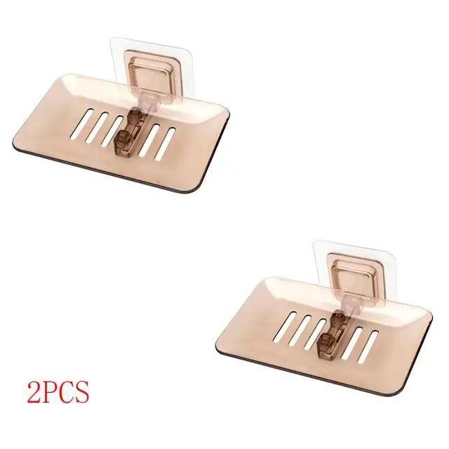 Soap Dish Suction Cup Soap Dish Soap Dish for Bathroom Case Soap Box Dish Storage Plate Drain Soap Box Soap Holder Transparent Soap Dish Drainer Tray - Suction Cup Soap Dish Holder Wall Mounted for Bathroom Shower
