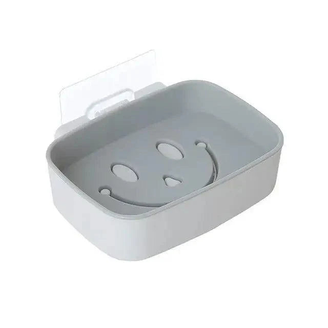 Soap Rack No Drilling Wall Mounted Double Layer Soap Holder Soap Sponge Dish Bathroom Accessories Soap Dishes Self Adhesive Soap Dish Bar Soap Holder Soap Dishes Tray Saver Case Box for Shower Bathroom Kitchen Dish Drainer Drying Rack