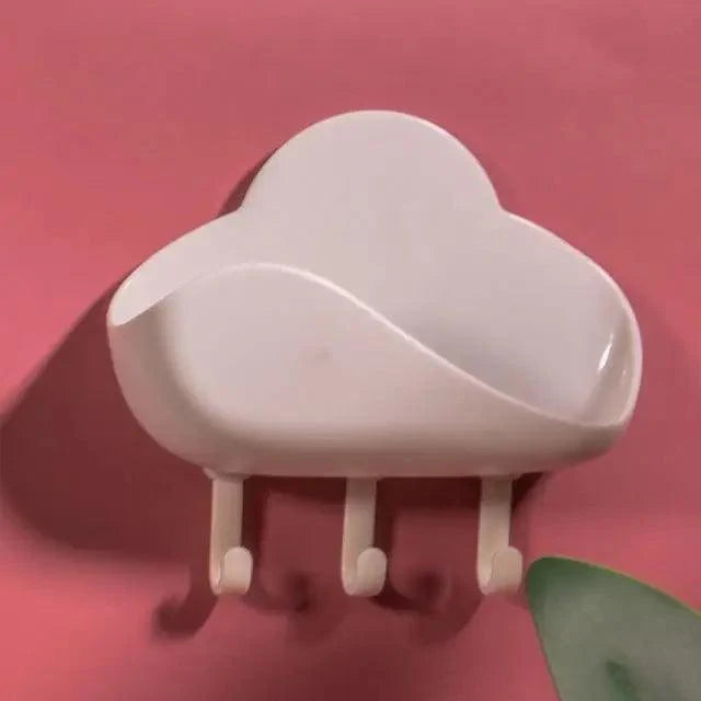 Soap Rack No Drilling Wall Mounted Double Layer Soap Holder Soap Sponge Dish Bathroom Accessories Soap Dishes Self Adhesive Soap Dish Bar Soap Holder Soap Dishes Tray Saver Case Box for Shower Bathroom Kitchen Dish Drainer Drying Rack