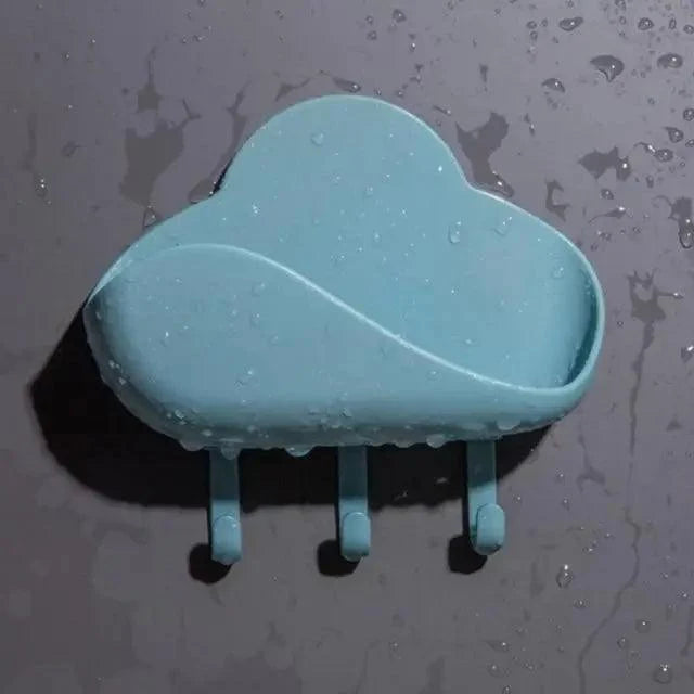 Soap Rack No Drilling Wall Mounted Double Layer Soap Holder Soap Sponge Dish Bathroom Accessories Soap Dishes Self Adhesive Soap Dish Bar Soap Holder Soap Dishes Tray Saver Case Box for Shower Bathroom Kitchen Dish Drainer Drying Rack