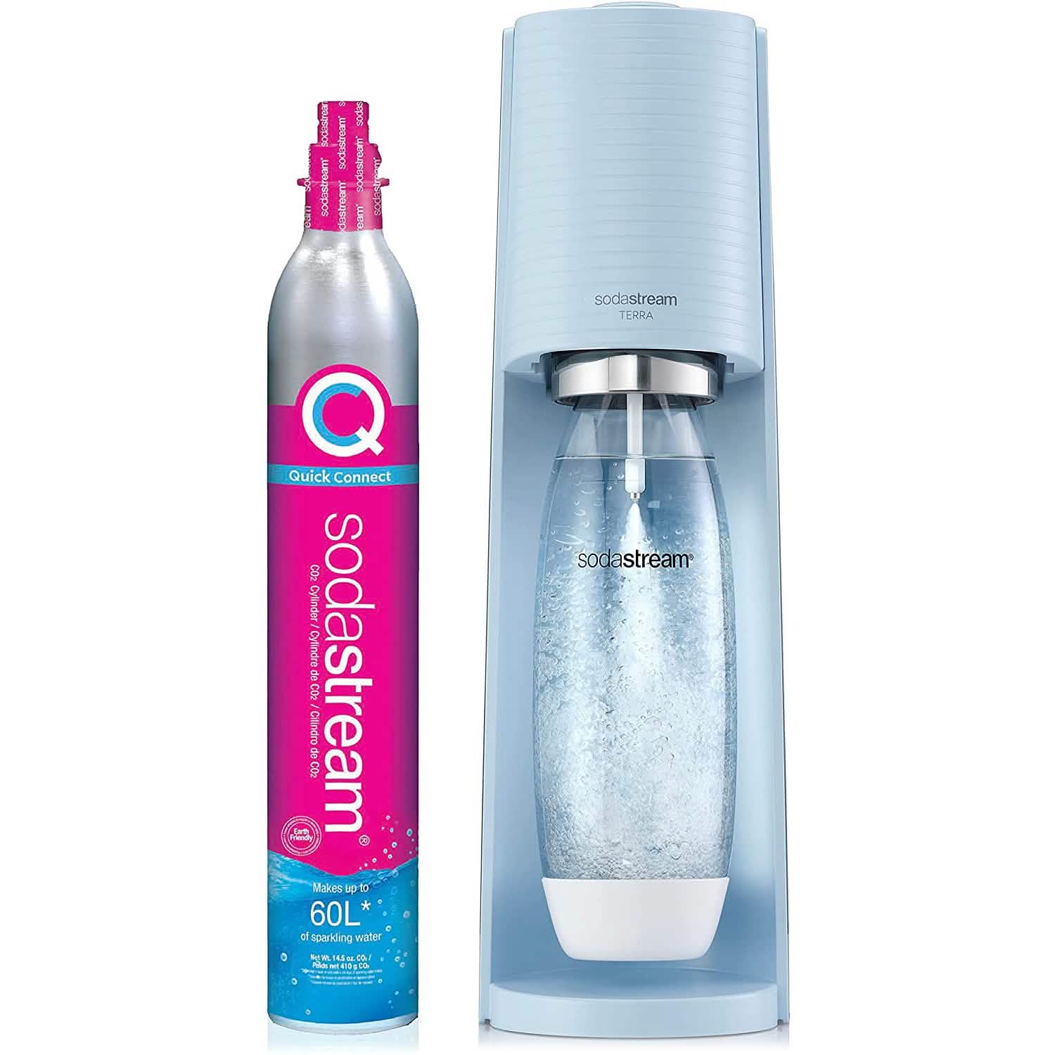 SodaStream Terra Sparkling Water Maker with CO2 and DWS Bottle