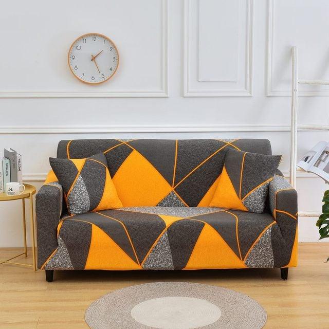 Sofa Covers Stripes Printed for Living Room Elastic Stretch Slipcover Sectional Corner Couch Covers 1/2/3/4-seater Sectional Sofa Covers L Shape Couch Slipcover 2pcs Stretch Elastic L-Type Chaise Sofa Couch Furniture Protector for Living Room